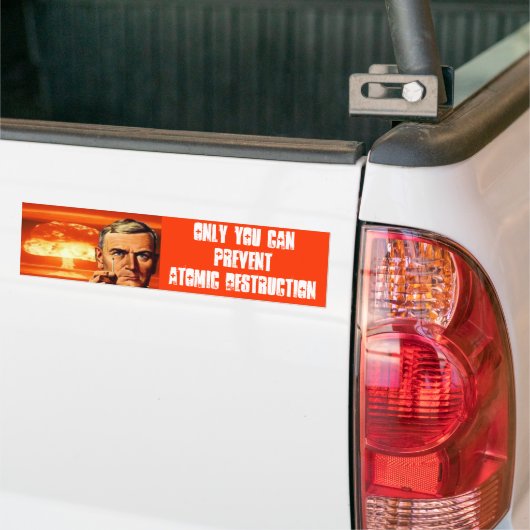 atoomvernietiging bumpersticker (Op Truck)