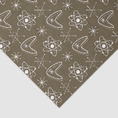 Atoomvormen MidCentury Modern Christmas MCMT Tissuepapier (Detail)