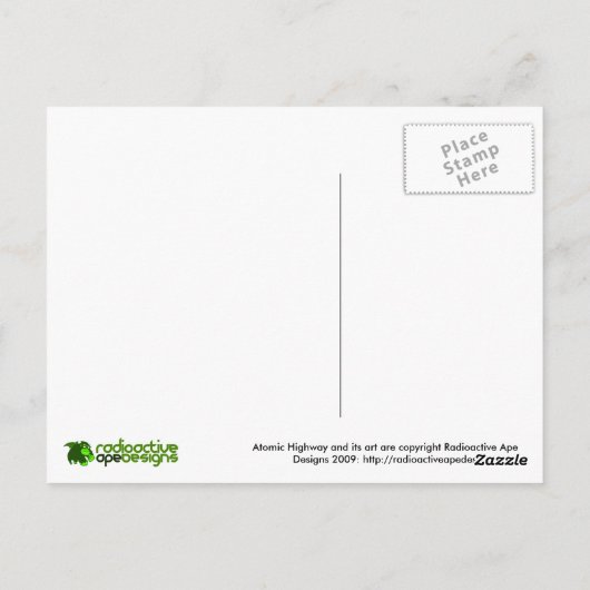 atoomweg! briefkaart (Achterkant)