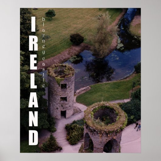 Atop Blarney Castle, Ierland Poster (Voorkant)