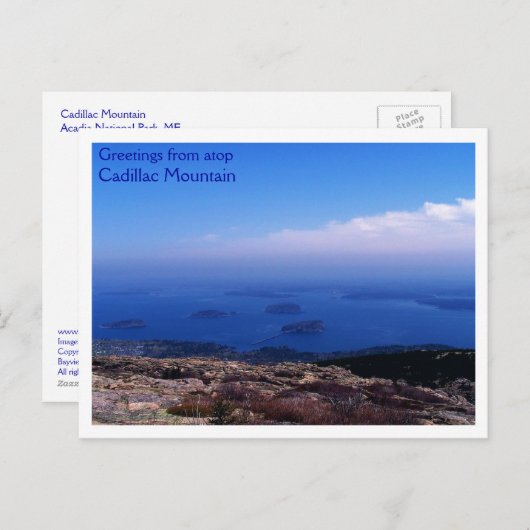 Atop Cadillac Mountain Briefkaart (Voorkant / Achterkant)