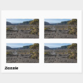 atop dry lava bed of kilauea iki krater rechthoekige sticker (Vel)