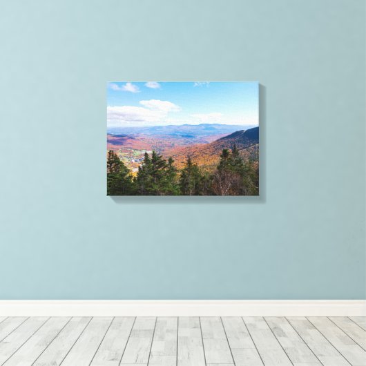 atop mount mansfield over uitzicht canvas afdruk (Insitu (Houten vloer))