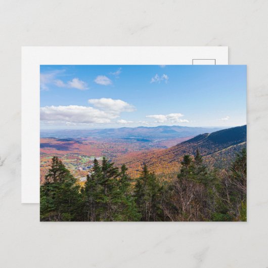 atop mount mansfield over uitzicht feestdagenkaart (Voorkant / Achterkant)