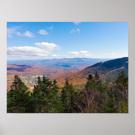 atop mount mansfield over uitzicht poster (Voorkant)