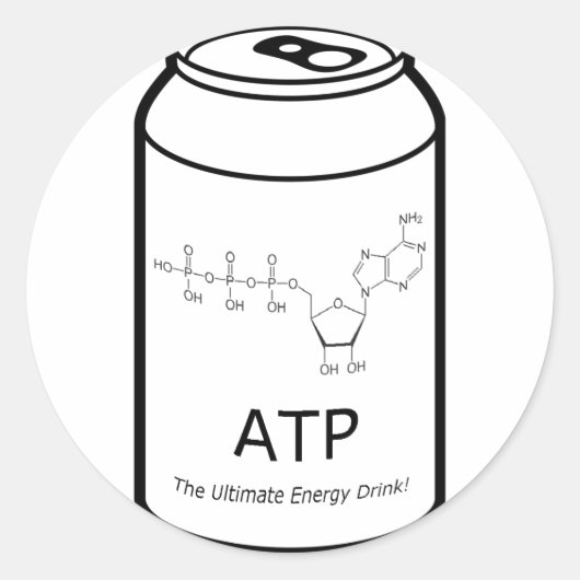 ATP Energy Drink Ronde Sticker (Voorkant)
