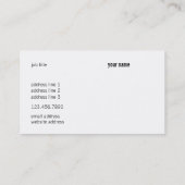 Atra Visitekaartje (Achterkant)