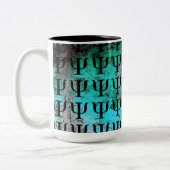 Atractief gemarmerde Turquoise Psychologische Mok (Links)