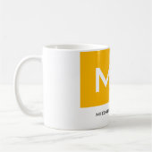 Atractief monogram Geel, geel, modern Koffiemok (Links)