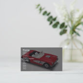 Atractief rood korvet visitekaartje (Staand voorkant)