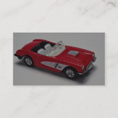 Atractief rood korvet visitekaartje (Achterkant)