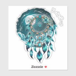 Atrapasueños bajo la Luna Llena Sticker