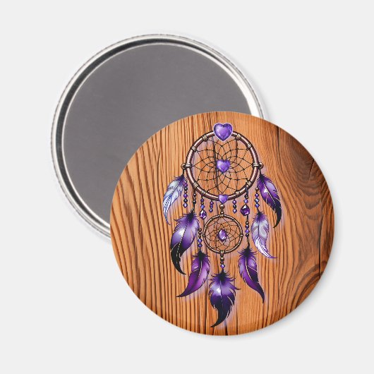 Atrapasueños corazón de Amatista Magneet (Voorkant / Achterkant)