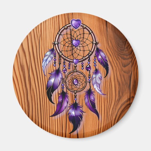 Atrapasueños corazón de Amatista Magneet (Voorkant)