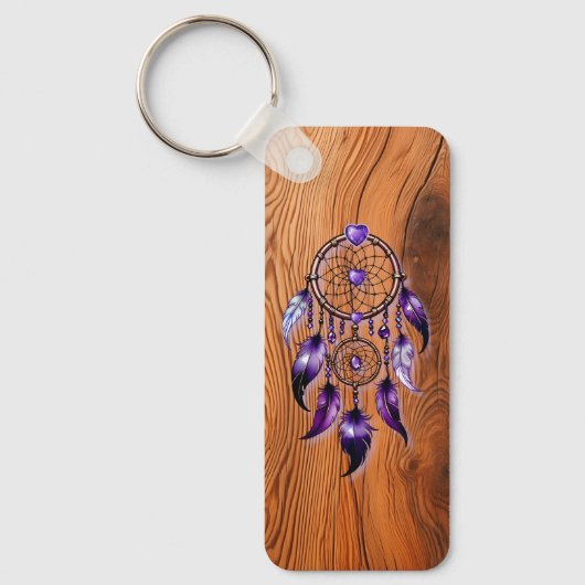 Atrapasueños corazón de Amatista Sleutelhanger (Voorkant)