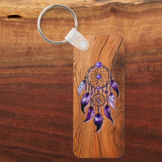 Atrapasueños corazón de Amatista Sleutelhanger (Voorkant)