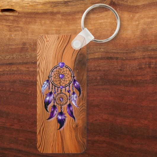 Atrapasueños corazón de Amatista Sleutelhanger (Achterkant)