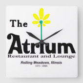 Atrium Restaurant, Rolling Meadows, IL Vierkante Klok (Voorkant)