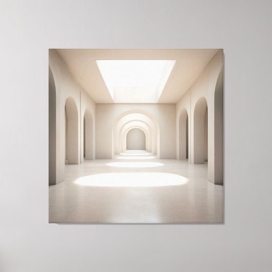 Atrium with Skylight Opening Canvas Afdruk (Voorkant)