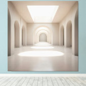 Atrium with Skylight Opening Canvas Afdruk (Insitu (Houten vloer))