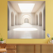 Atrium with Skylight Opening Canvas Afdruk (Insitu (Woonkamer))