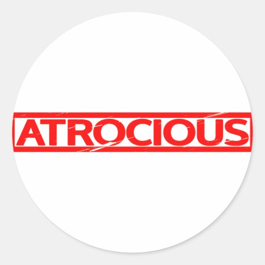 Atrocieus stempel ronde sticker (Voorkant)