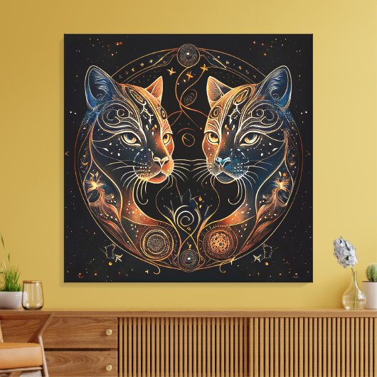 Atrologische bloedingen canvas afdruk (Insitu (Woonkamer))