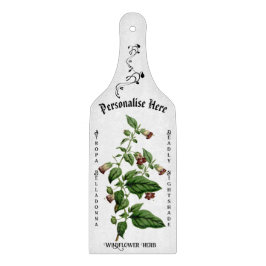 Atropa Belladonna WildFlower Herb Floral White Snijplank