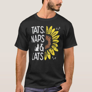 Ats Slaapjes En Katten Zonnebloem Huisdier Eigenaa T-shirt