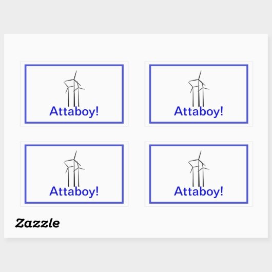 Atta Boy Wind Turbine Rechthoekige Sticker (Vel)
