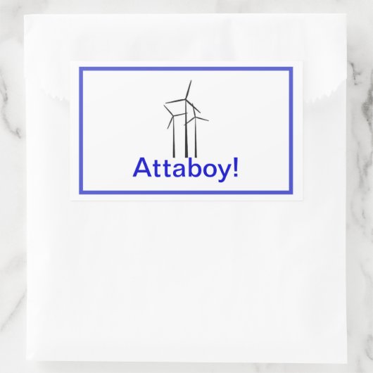 Atta Boy Wind Turbine Rechthoekige Sticker (Tas)