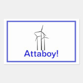 Atta Boy Wind Turbine Rechthoekige Sticker (Voorkant)