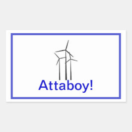 Atta Boy Wind Turbine Rechthoekige Sticker