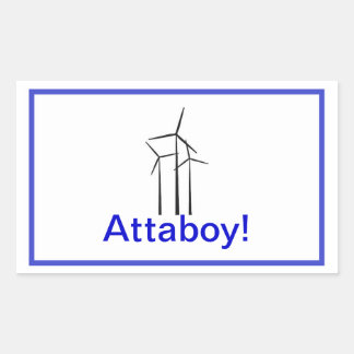 Atta Boy Wind Turbine Rechthoekige Sticker