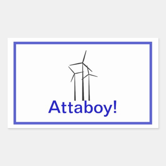 Atta Boy Wind Turbine Rechthoekige Sticker (Voorkant)