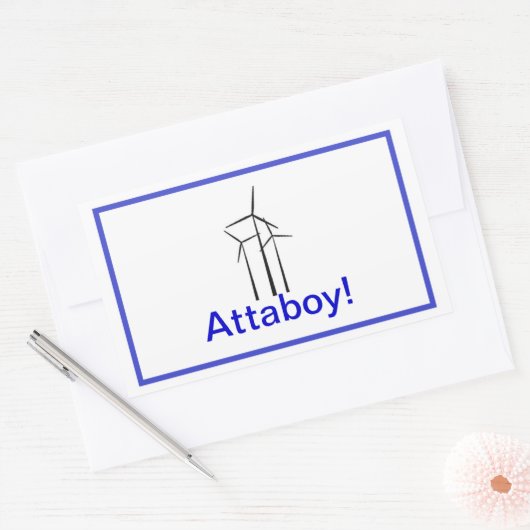Atta Boy Wind Turbine Rechthoekige Sticker (Envelop)