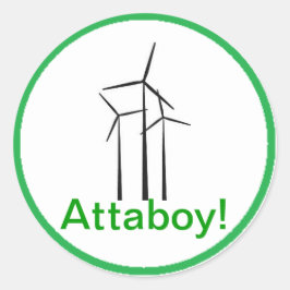 Atta Boy Wind Turbine Ronde Sticker