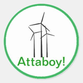 Atta Boy Wind Turbine Ronde Sticker