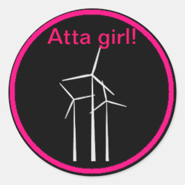 Atta Girl. Ronde Sticker