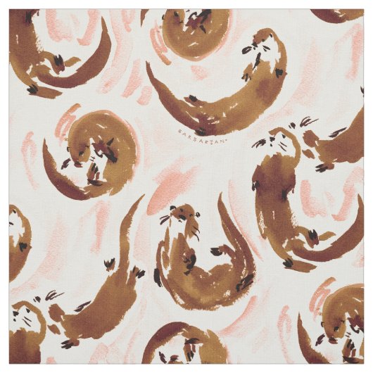 ATTA OTTER Wilde Zee Otters Stof (Swatch)