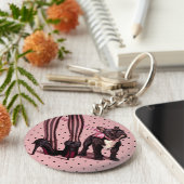 Attachée à mon Bouledogue Français Sleutelhanger (Zijkant)