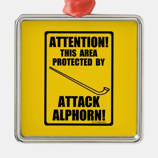 Attack Alphorn Metalen Ornament (Voorkant)