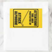Attack Alphorn Rechthoekige Sticker (Tas)