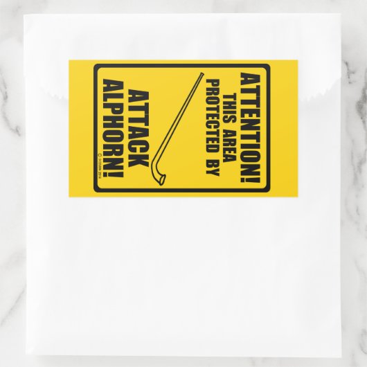 Attack Alphorn Rechthoekige Sticker (Tas)