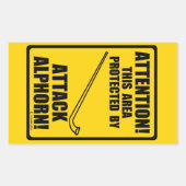 Attack Alphorn Rechthoekige Sticker (Voorkant)