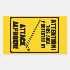 Attack Alphorn Rechthoekige Sticker