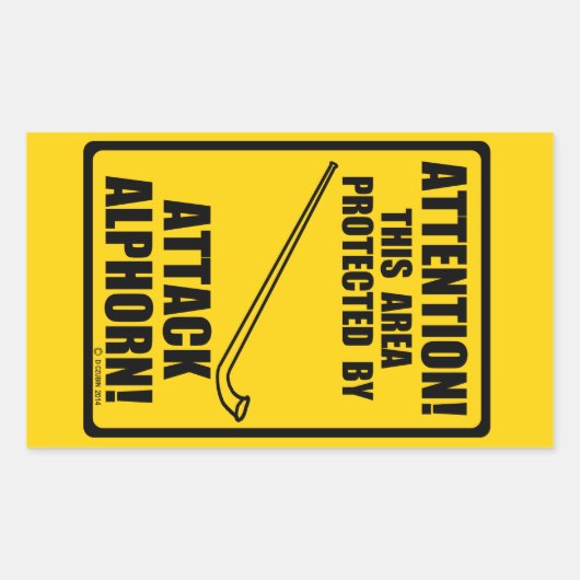 Attack Alphorn Rechthoekige Sticker (Voorkant)