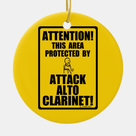 Attack Alto Clarinet Keramisch Ornament (Voorkant)