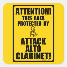 Attack Alto Clarinet Vierkante Sticker