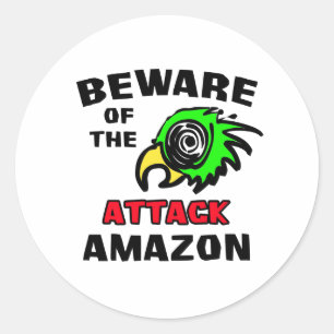 Attack Amazon Ronde Sticker